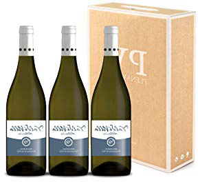 Vino Blanco Albariño Rias Baixas 100%. Albariño Gallego pack estuche 3 botellas VALDEULLA 75cl.
