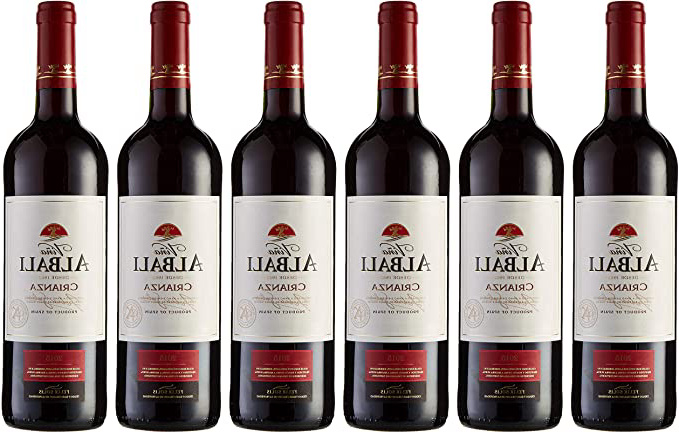 Viña Albali Crianza Tinto D.O. Valdepeñas Vino - Paquete de 6 x 750 ml - Total: 4500 ml