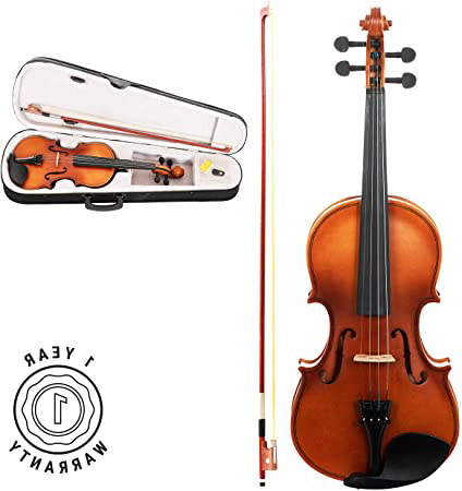 Stretton Payne - Violín acústico para estudiantes, tamaño completo 4/4, con funda, arco y resina