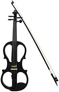 Andoer® 4/4 Violín Eléctrico Madera de Arce Instrumento de Cuerdas con Accesorios de Ébano Funda de Auriculares para Principiantes Amantes de Música