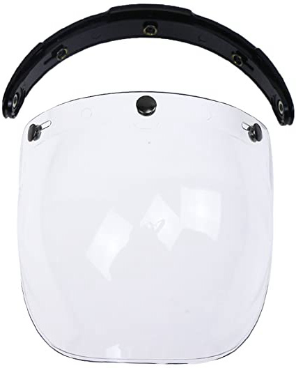 KKmoon Visera Burbuja Casco Lente 3 Botones Homologado para Biltwell Gringo&Bonanza Motocicleta Casco