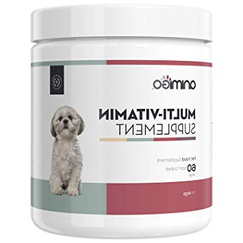 Animigo Suplemento Multivitamínico para Perros | con Glucosamina, Condroitina, Levadura de Cerveza, Omega, Linaza y 16 Vitaminas y Minerales para la Salud, Inmunidad y Más | 60 Cápsulas Blandas