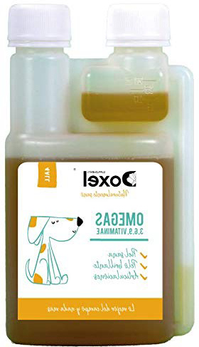Doxel 4all-500ml Aceite para Perros| Suplemento Natural | Sistema Inmunitario Reforzado| Articulaciones sanas| Pelo Brillante| Piel Sana| Ácidos grasos Omega 3 6 9| Vitamina E| Alergias Perro|Natural