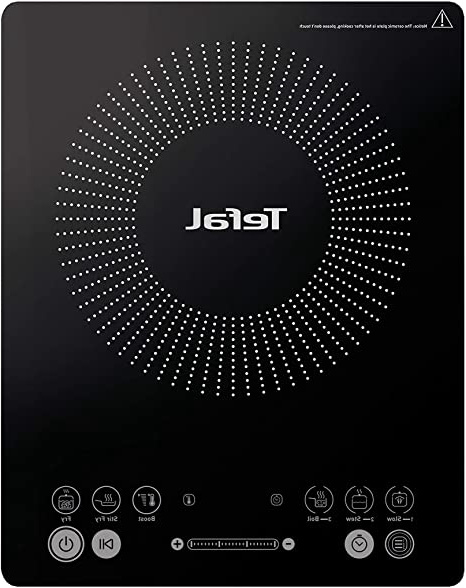 Tefal Everyday Slim - Placa de inducción portatil, 6 modos automáticos, 1 control manual, 240 C, hasta 2100 W, color negro