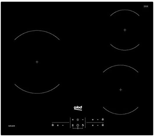 Beko Placa de Induccion HII63203AT 60 cm (3 Zonas de coccion), Talla única