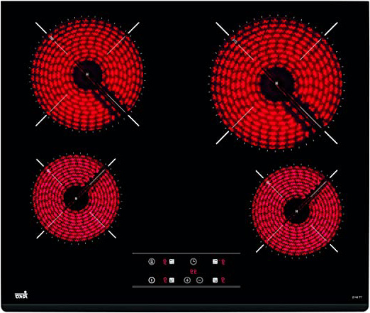 Teka TZ6415 - Placa (Integrado, Cerámico, Vidrio, Negro, 60 x 51 x 6,3 cm