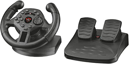 Trust GXT 570 - Volante Gaming de Competición con Respuesta de Vibración para Pc y Ps3, Negro