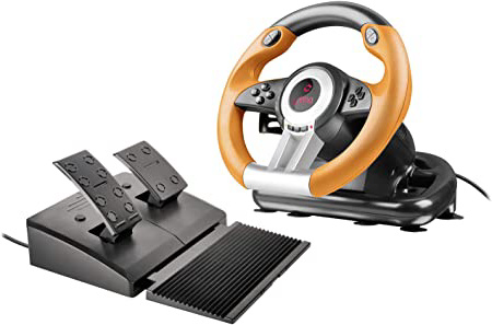 Speedlink DRIFT O.Z. - Volante para juegos de ordenador, color negro y naranja