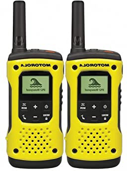 motorola TLKR T92 H2O PMR - Walkie-Talkie (IP67, Resistente a la Intemperie, Alcance hasta 10 km), Color Negro y Amarillo