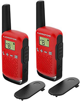 Motorola T42 RED - Walkie Talkie PMR446, 16 Canales, Alcance 4 km, Rojo, 2 Unidades