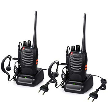 Walkie Talkie Recargables 16 Canales Proster Walkies Profecionales CTCSS DCS BF-888S Transmisores Receptores Radiocomunicación Gran Alcance con Cargador de Enchufe Auriculares