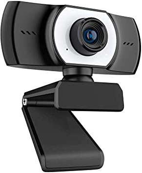 ieGeek PC Webcam con Micrófono, Cámara Web Full HD 1080P USB 2.0 para Videollamadas, Estudio, Conferencia, Grabación, Diseño Plegable y Giratorio de 360 °, Micrófono con Cancelación de Ruido