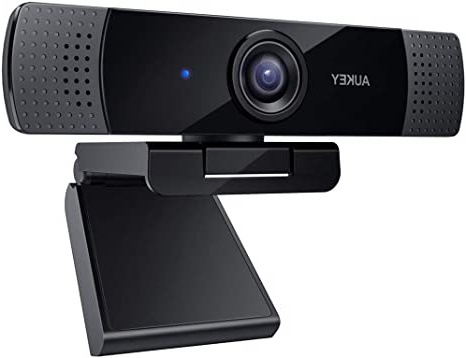 AUKEY Webcam 1080P Full HD con Micrófono Estéreo, Cámara Web para Video Chat y Grabación, Compatible con Windows, Mac y Android (negro)