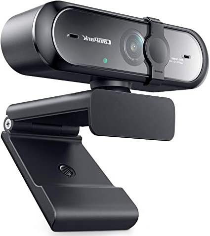 Campark Webcam 1080P, Cámara Web con Micrófono Enfoque Automático USB Webcam con Flexible Giratorio Clip, Plug and Play para Mac Windows PC Videollamada, Streaming De Juegos, Conferencia