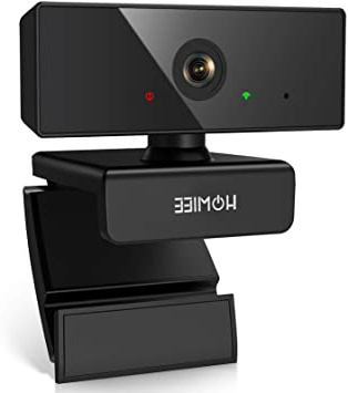 HOMIEE 1080P HD Webcam con Micrófono Incorporado, Webcam Portátil de Enfoque Automático, USB Cámara Compatible con Mac, Windows, Android, Adecuada para Transmisión en Vivo, Curso por Internet,Reunión