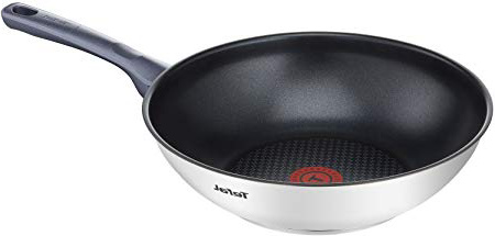 Tefal Daily Cook - Wok de 28 cm, antiadherente de acero inoxidable, para todo tipo de cocinas incluido inducción