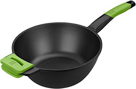 







BRA PRIOR - Wok  con mango, aluminio fundido con antiadherente, apto inducción, Diámetro superior 28 cm, Diámetro base 15 cm






