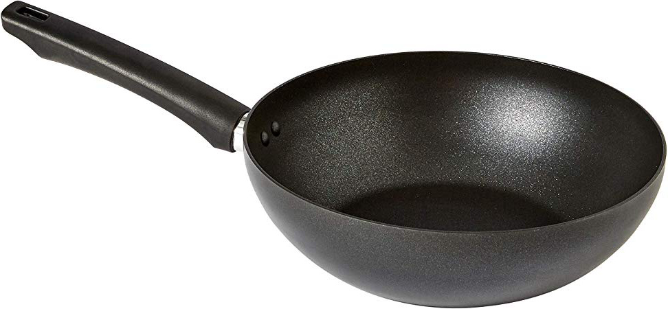 Amazonbasics - Sartén wok de inducción antiadherente, 28 cm