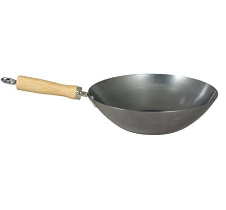 Swift - Wok (acero al carbono, 27 cm), color Plateado (Silver (Lacquer Finish))