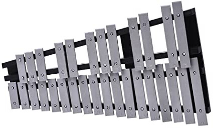 ammoon Xilófono Plegable 30 Nota Glockenspiel Marco de Madera Barras de Aluminio Instrumento Musical Percusión Regalo con Bolsa de Transporte