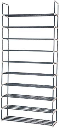







SONGMICS DIY Zapatero de 10 Niveles Estantería con Capacidad máx. de 50 Pares de Zapatos Color Gris LSA10G






