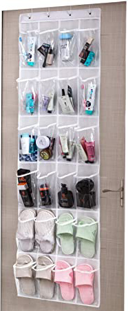 UMI. by Amazon - Zapatero Colgante para Puerta, Organizador de Zapatos para Colgar en Puertas, Organizador de 24 Bolsillos para Puerta