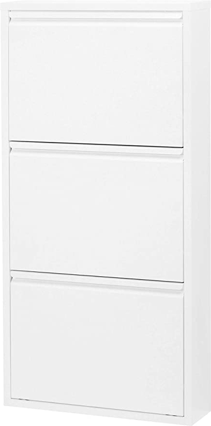 KARE Design Zapatero a 3 Solapas Carusa, Blanco, 103 x 50 x 14 cm, 49287