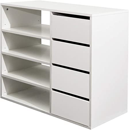 Marca Amazon - Movian Arga - Armario zapatero, 89.5 x 40 x 73.2 cm (largo x ancho x alto), blanco