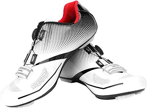 Dilwe Zapatilla de Ciclismo, 1 par de Zapatillas Antideslizantes de Carretera con Rayas Reflectantes para Ciclismo de Carretera de Montaña
