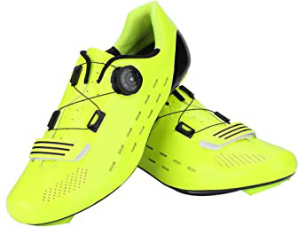 Alomejor NUEVOS Zapatos de Ciclismo de Carretera Zapatillas Ligeras de Fibra de Carbono Antideslizantes SPD System Lock para Bicicleta de montaña 39-45 Hombres Adultos