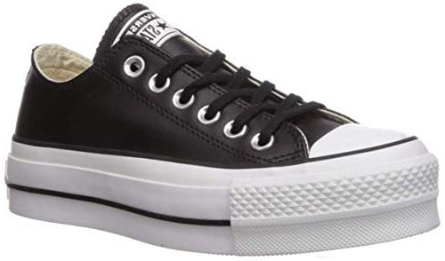 Converse CTAS Lift Clean Ox Black/White, Zapatillas para Mujer
