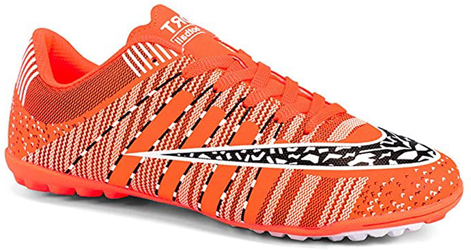 Zapatillas De Fútbol Para Hombre New 2019,Outdoor Turf Trainers Soccer Shoes Botas De Fútbol Para Hombre,Teens Wear-Resistence Football Non-Slip Black Blue (4 Color) 33-44 EU