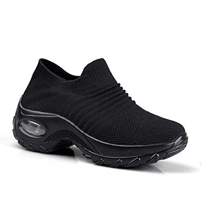 Zapatos Deporte Mujer Zapatillas Deportivas Correr Gimnasio Casual Zapatos para Caminar Mesh Running Transpirable Aumentar Más Altos Sneakers Negro Gris Morado Rojo 35-44