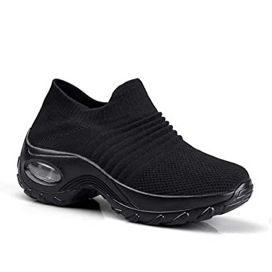 Zapatos Deporte Mujer Zapatillas Deportivas Correr Gimnasio Casual Zapatos para Caminar Mesh Running Transpirable Aumentar Más Altos Sneakers Negro Gris Morado Rojo 35-44