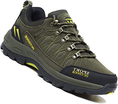 LANSEYAOJI Zapatillas de Trekking para Hombres Zapatillas de Senderismo Botas de Montaña Antideslizantes AL Aire Libre Zapatillas de Camping Zapatillas de Deporte EU35-47