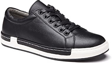 Zapatos de Cordones para Hombre Conducción Zapatillas Cuero Casual Shoes Attività Commerciale Sneakers Negro Gris Marrón Amarillo 38-48