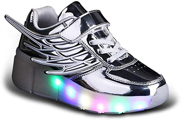 Led Luces Zapatos con Ruedas para Pequeños Niño y Niña Automática Calzado de Skateboarding Deportes de Exterior Patines en Línea Brillante Mutilsport Aire Libre y Deporte Gimnasia Zapatillas con Alas