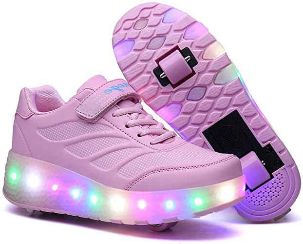 Led Luces Zapatos con Ruedas Dobles para Pequeños Niños y Niña Automática Calzado de Skateboarding Deportes de Exterior Patines en Línea Brillante Mutilsport Aire Libre y Deporte Gimnasia Zapatillas