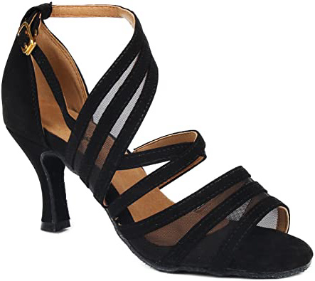 SUKUTU Zapatos de Baile de salón Mujer Tango Latino Salsa Práctica Samba Waltz Zapatos de Baile Social