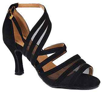 Syrads Zapatos de Baile Latino para Mujer Zapatos de Tango Salsa Samba Baile de Salón Baile Interior