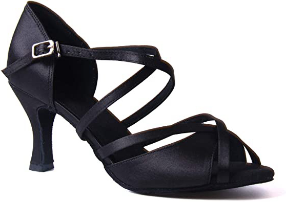 Syrads Zapatos de Baile Latino para Mujer Salsa Tango Moderna Bachata Vals Zapatos de Baile de Salón Suela Blanda 1010