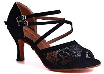 Syrads Zapatos de Baile Latino para Mujer Zapatos de Tango Salsa Samba Vals Baile de Salón