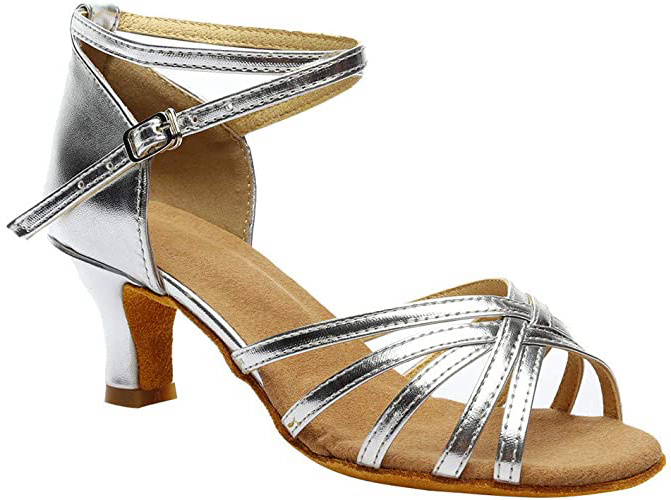 Zapatos Mujer Tacon Fiesta, LANSKIRT Sandalias de Vestir Mujeres de tacón Fiesta de Color Rumba Waltz Chanclas Salón de Baile Latino