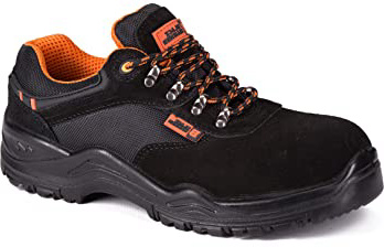 Calzado Deportivo de Seguridad S1P SRC con Puntera Ultraligera de conglomerado Zapatos de Trabajo al Tobillo de Senderismo con Suelas centrales de Kevlar 1557 Black Hammer