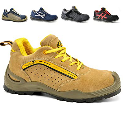 Zapatos de Seguridad Deportivos para Hombres - 7296Y Calzados de Seguridad Trabajo S1P con Puntera de Acero