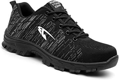 Aizeroth-UK Hombre Mujer Zapatillas de Seguridad con Punta de Acero Antideslizante TranspirableS3 Zapatos de Trabajo Comodas Calzado de Trabajo Deportivos Botas de Protección Industria Construcción