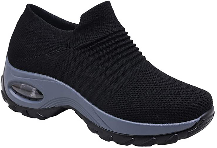 Zapatos Deporte Mujer Zapatillas Deportivas Correr Gimnasio Casual Zapatos para Caminar Mesh Running Transpirable Aumentar Más Altos Sneakers Negro Gris Morado Rojo 35-44