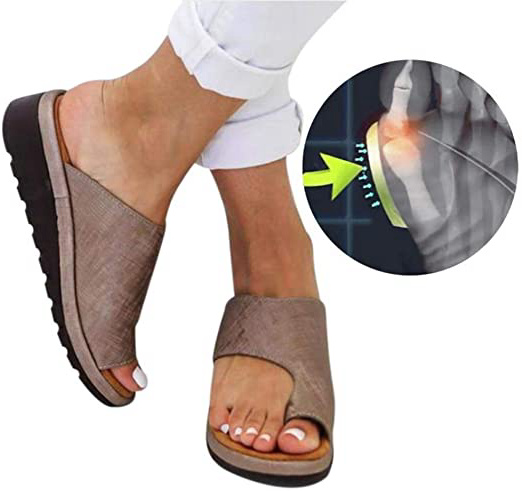 Sandalias Correctoras Sandalias Cómodas De Plataforma Bunion Corrector Zapatos Pies Correcta Suela Plana Playa Ortopédica Zapatillas Cuidado De Los Pies