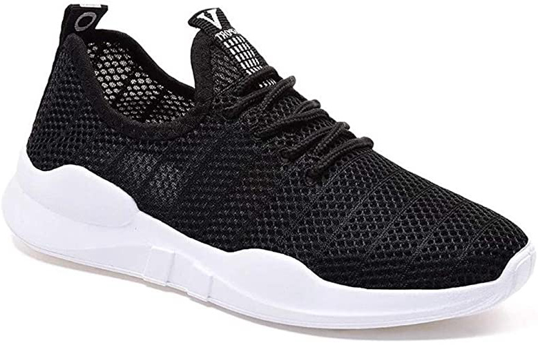 Zapatillas Deportivas de Mujer Correr Gimnasio Casual Zapatos para Caminar Mesh Running Transpirable Ligero Comodos Respirable Sneakers Negro 36-40 riou